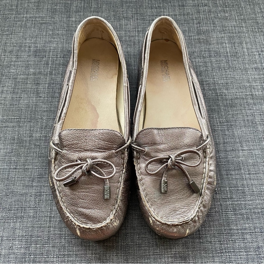Michael Kors Sutton Metallic Moccasin Loafers Flats
